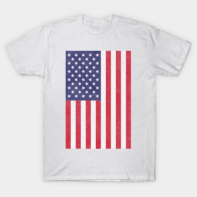 USA Flag July 4th American Red White Blue Star Independence T-Shirt by amitsurti